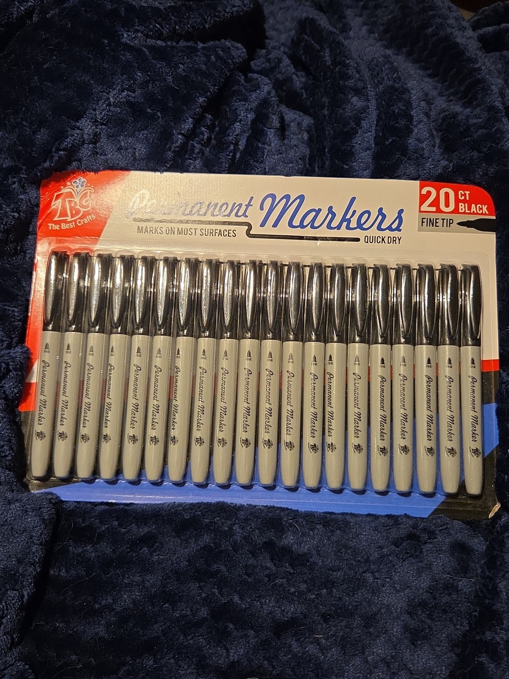 Permanent Markers 20-Pack Fine Tip - Black
